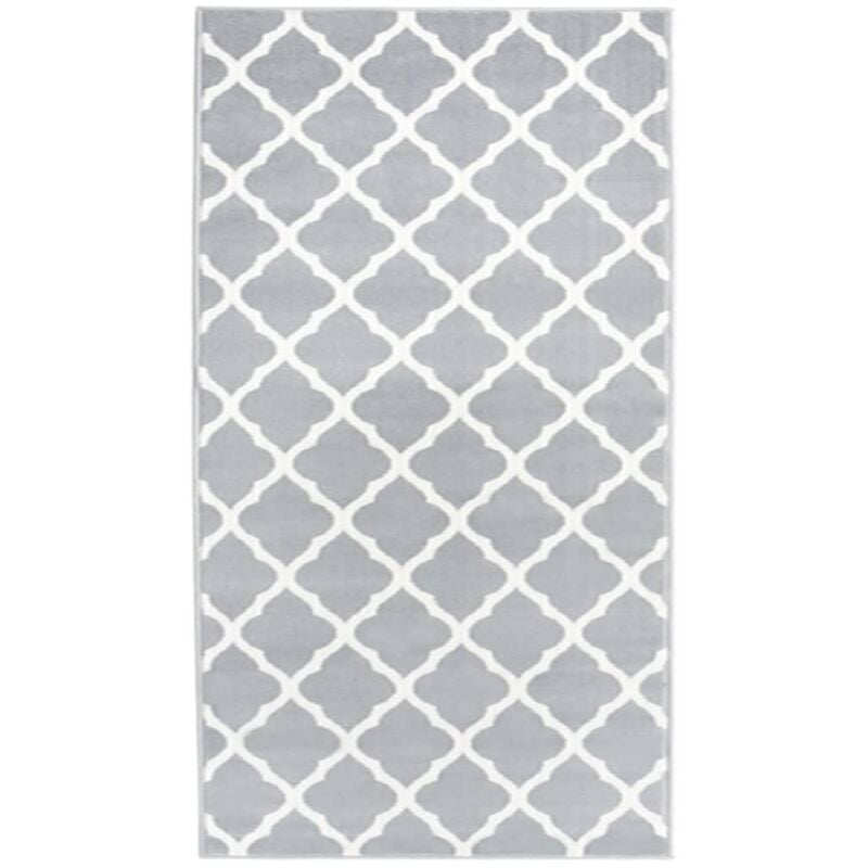 

vidaXL Alfombra de pasillo BCF gris y blanco 100x200 cm - Gris