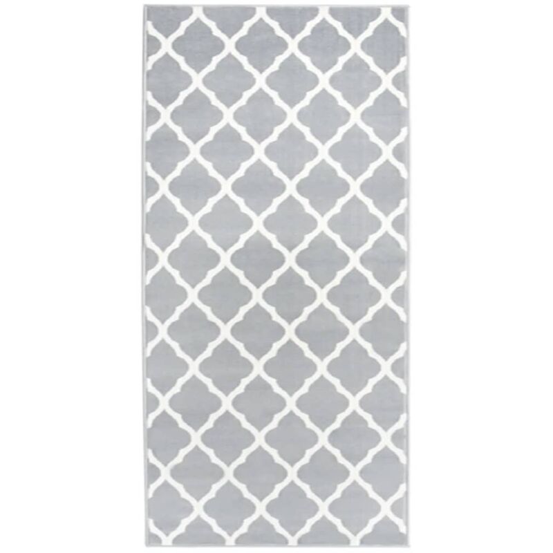 

Alfombra de pasillo BCF gris y blanco 100x250 cm - Gris - Vidaxl