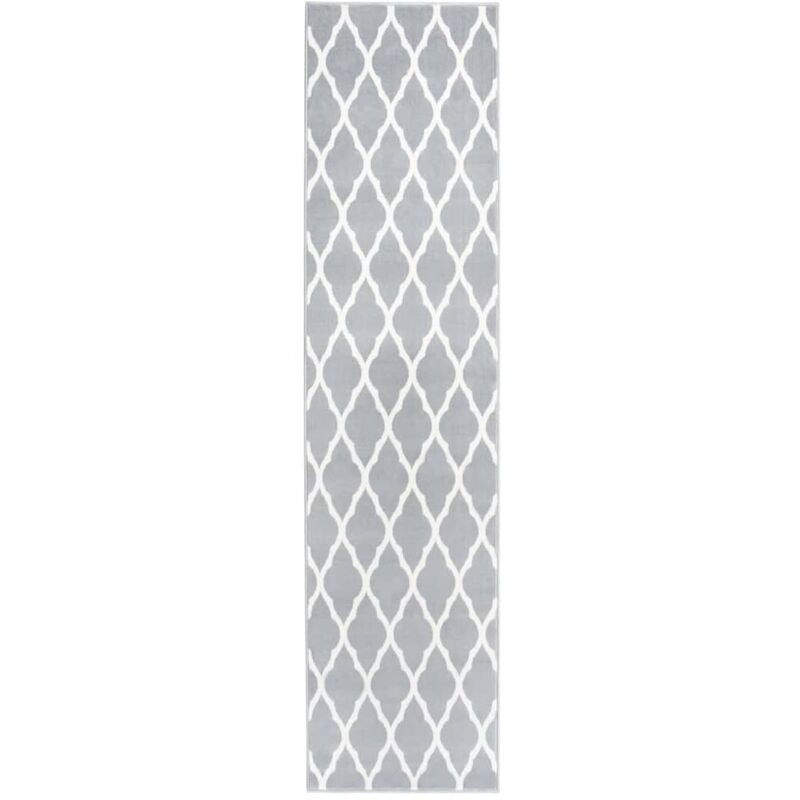 

vidaXL Alfombra de pasillo BCF gris y blanco 60x250 cm - Gris