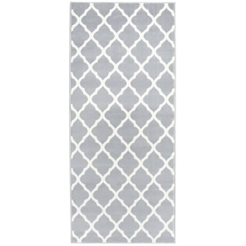 

Alfombra de pasillo BCF gris y blanco 80x150 cm - Gris - Vidaxl