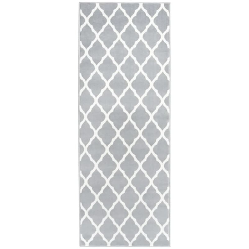 

Alfombra de pasillo BCF gris y blanco 80x200 cm - Gris - Vidaxl