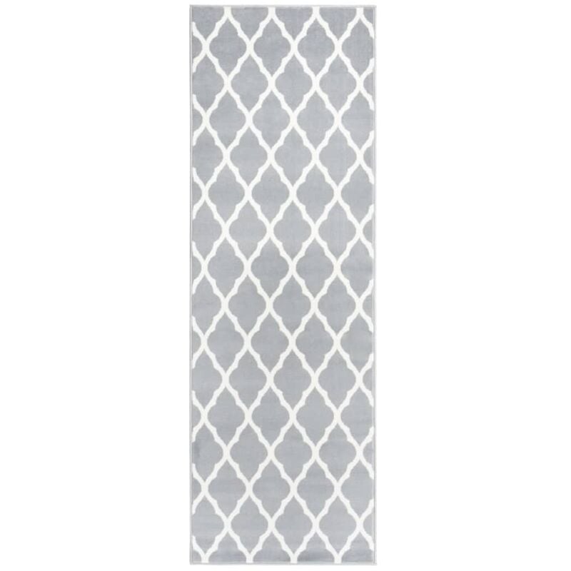 

Alfombra de pasillo BCF gris y blanco 80x250 cm - Gris - Vidaxl