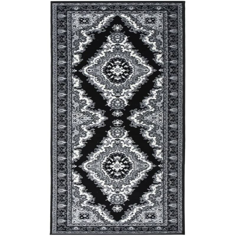 

Alfombra de pasillo BCF negro 100x150 cm - Negro - Vidaxl