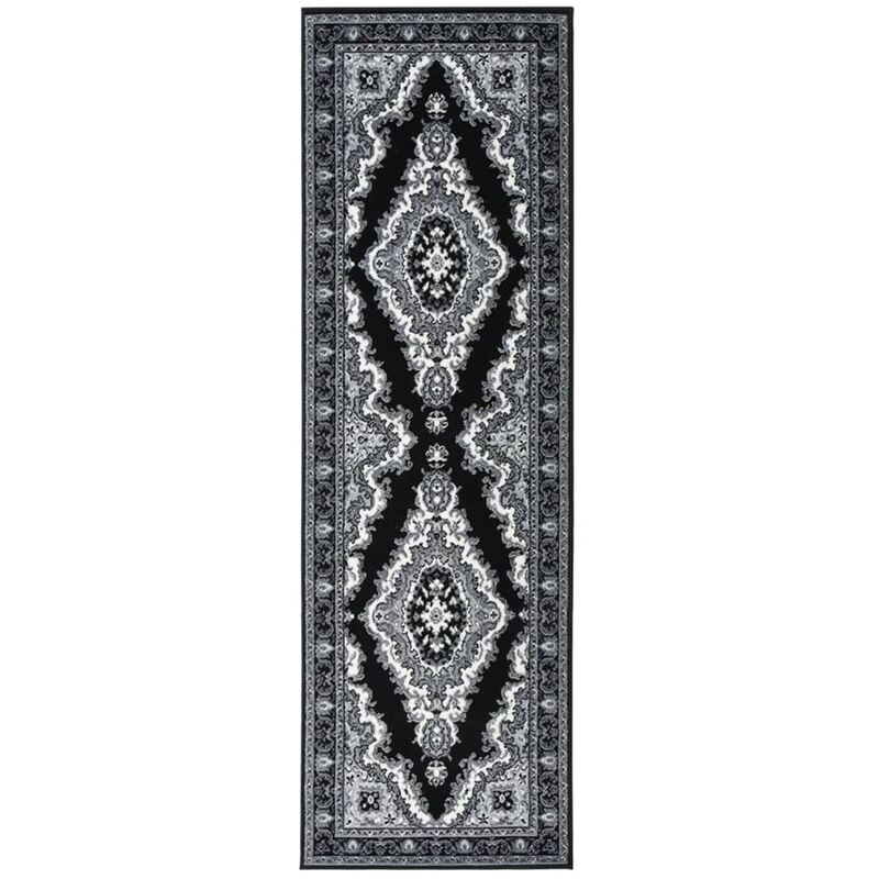 

vidaXL Alfombra de pasillo BCF negro 100x350 cm - Negro