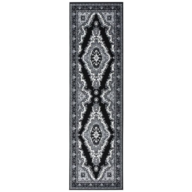 

vidaXL Alfombra de pasillo BCF negro 100x400 cm - Negro