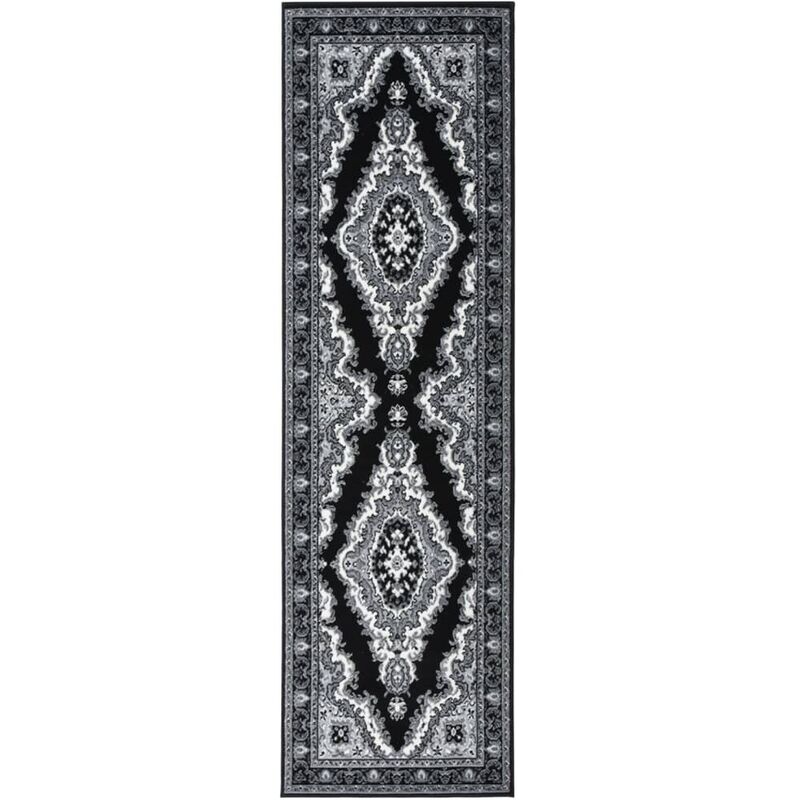

Alfombra de pasillo BCF negro 80x300 cm - Negro - Vidaxl