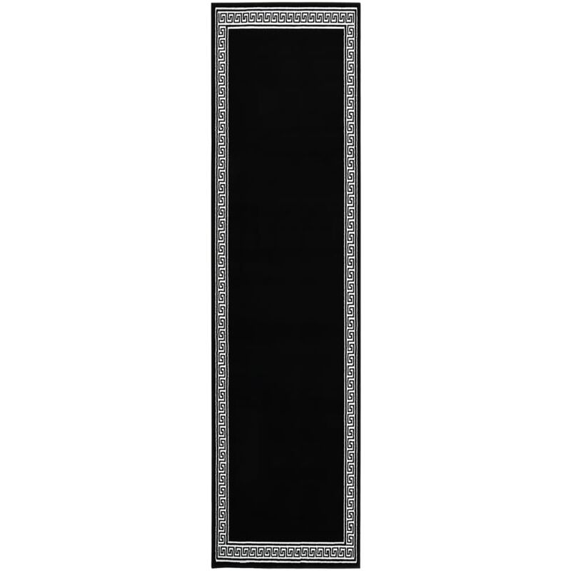 

Alfombra de pasillo BCF negro con estampado 100x450 cm - Negro - Vidaxl