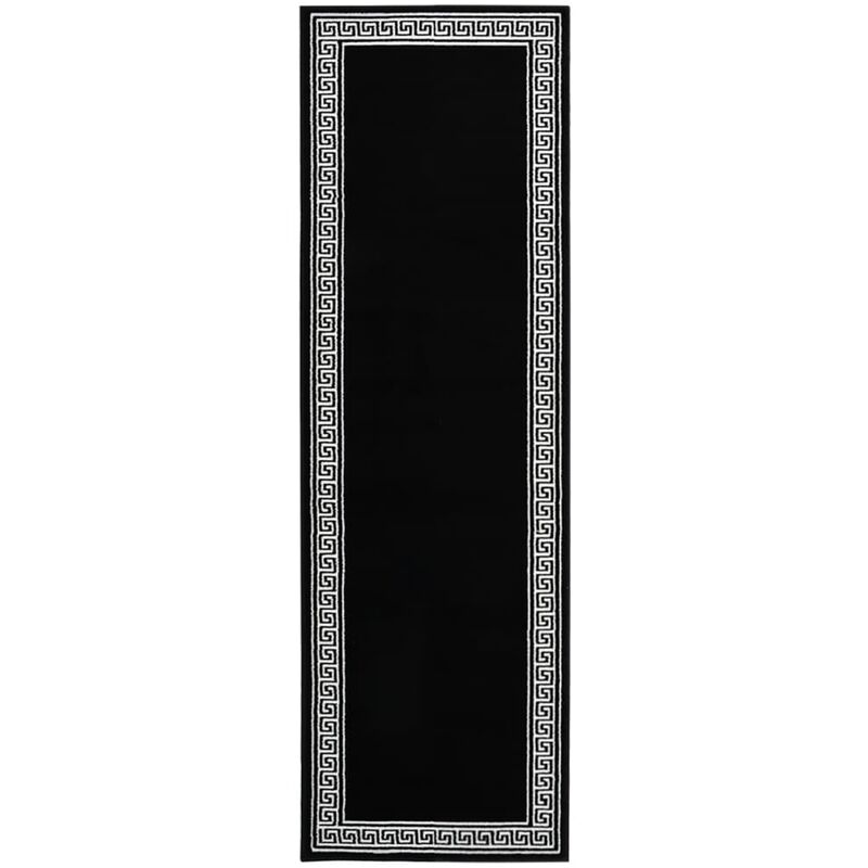 

Alfombra de pasillo BCF negro con estampado 60x150 cm - Negro - Vidaxl