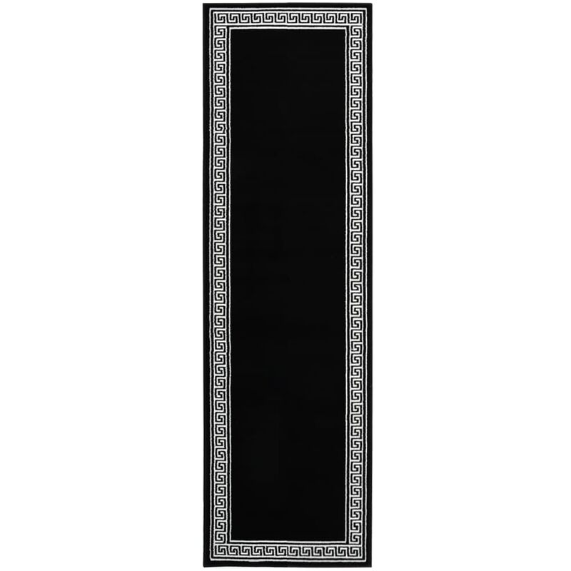 

Alfombra de pasillo BCF negro con estampado 60x200 cm - Negro - Vidaxl