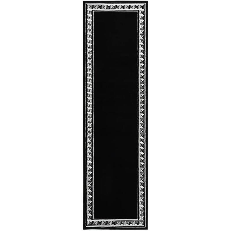 

Alfombra de pasillo BCF negro con estampado 60x300 cm - Negro - Vidaxl