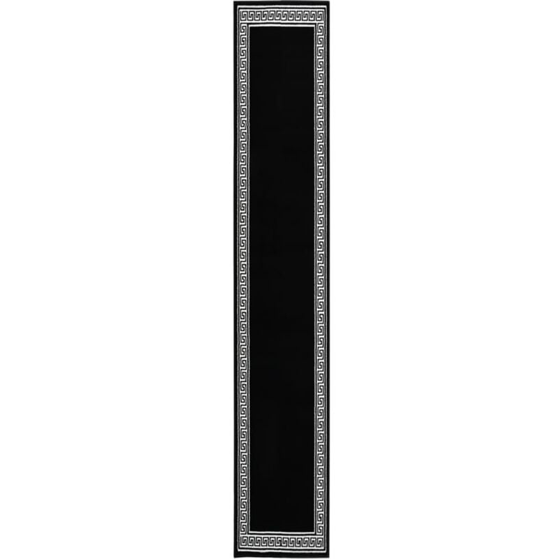 

Alfombra de pasillo BCF negro con estampado 60x500 cm - Negro - Vidaxl