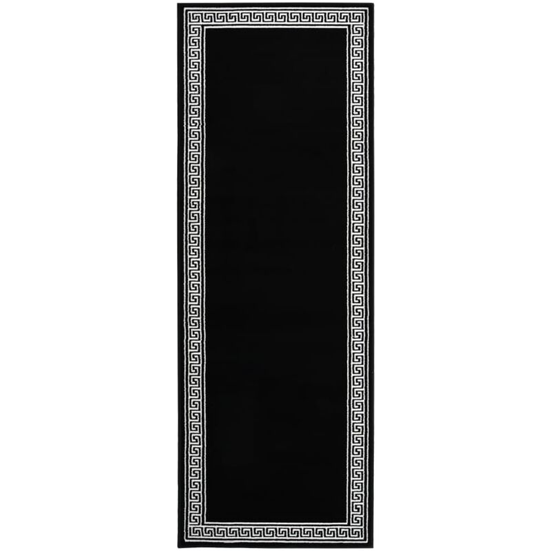 

Alfombra de pasillo BCF negro con estampado 80x150 cm - Negro - Vidaxl