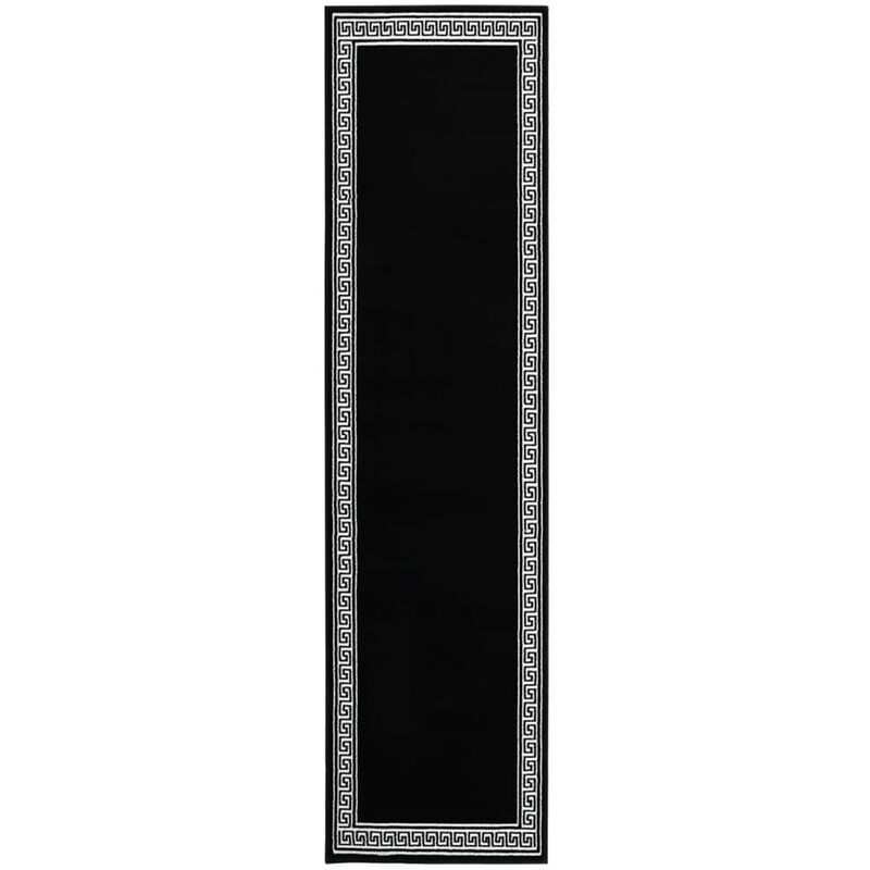 

Alfombra de pasillo BCF negro con estampado 80x400 cm - Negro - Vidaxl