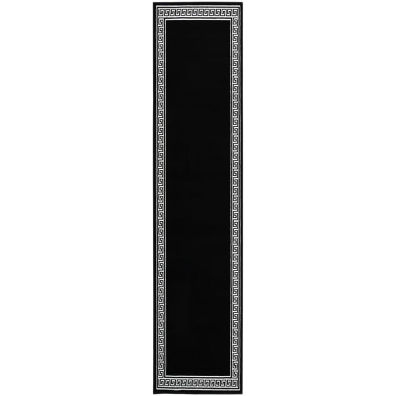 

Alfombra de pasillo BCF negro con estampado 80x450 cm - Negro - Vidaxl
