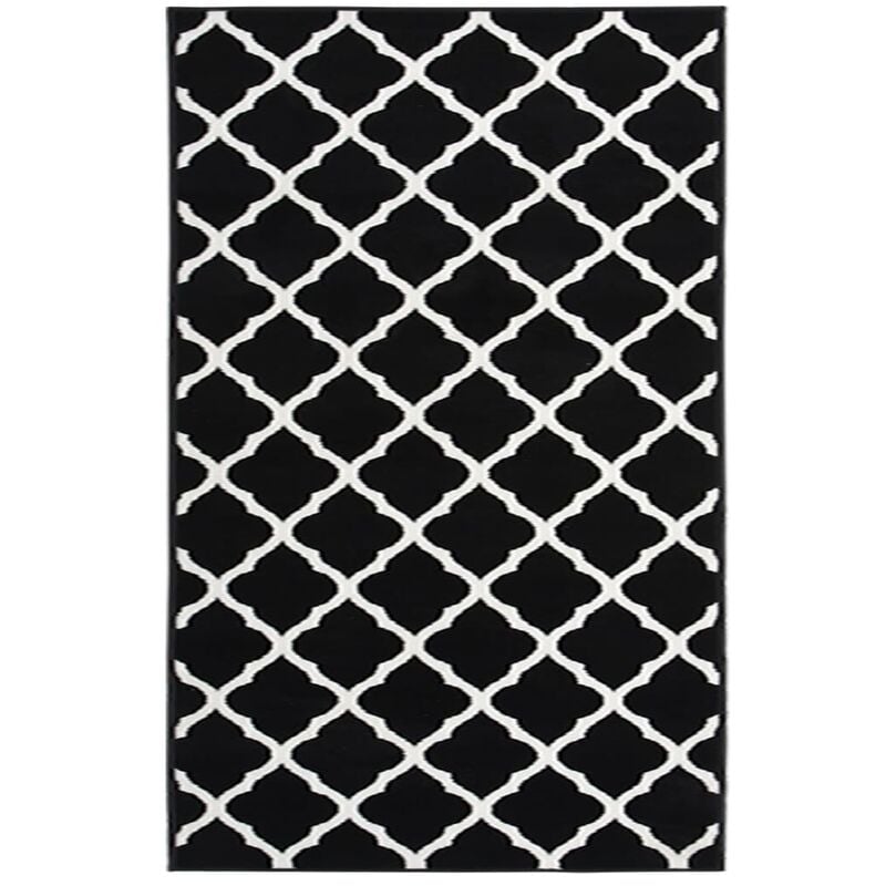 

Alfombra de pasillo BCF negro y blanco 100x150 cm - Negro - Vidaxl