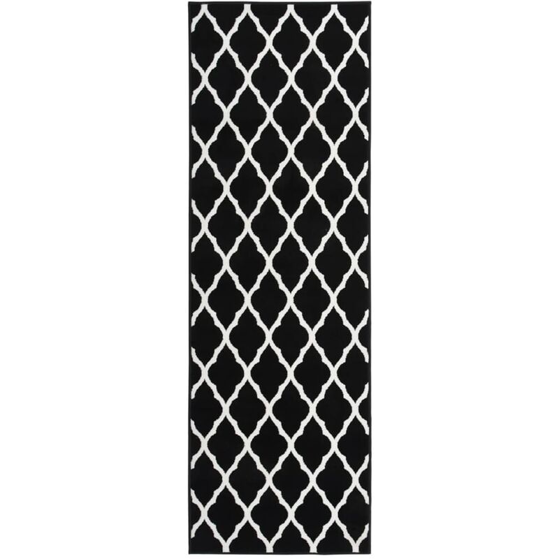 

Alfombra de pasillo BCF negro y blanco 80x250 cm - Negro - Vidaxl