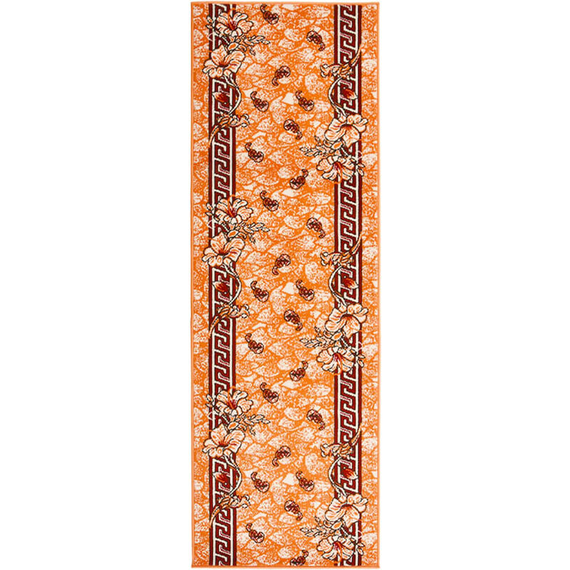

vidaXL Alfombra de pasillo BCF terracota 100x400 cm - Blanco