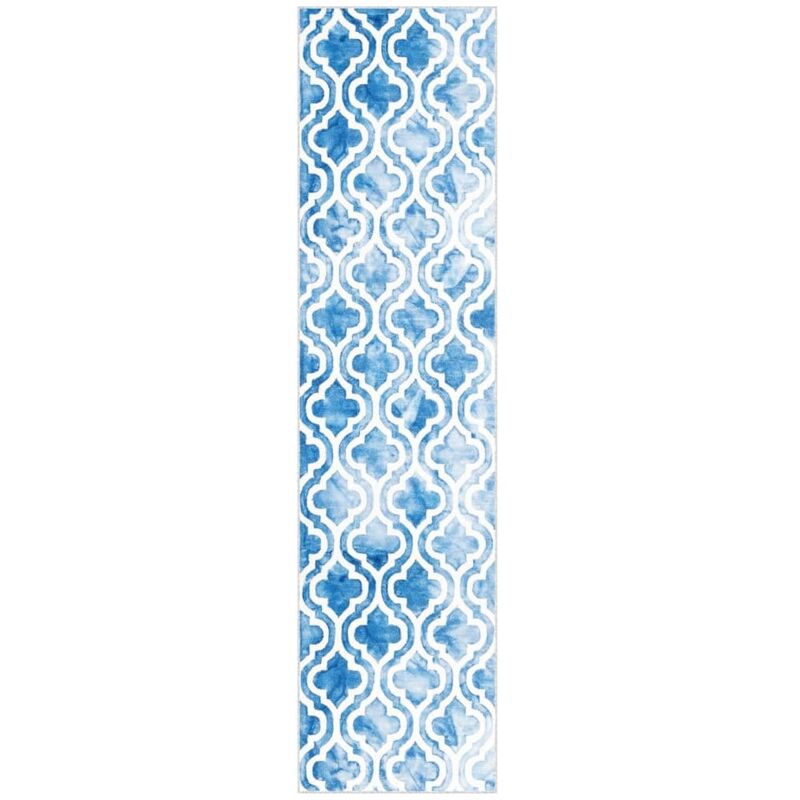 

vidaXL Alfombra de pasillo lavable estampado poliéster 100x400 cm - Multicolor