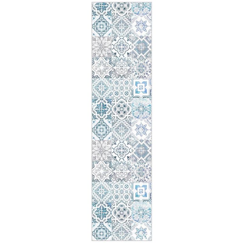 

vidaXL Alfombra de pasillo lavable estampado poliéster 100x400 cm - Multicolor