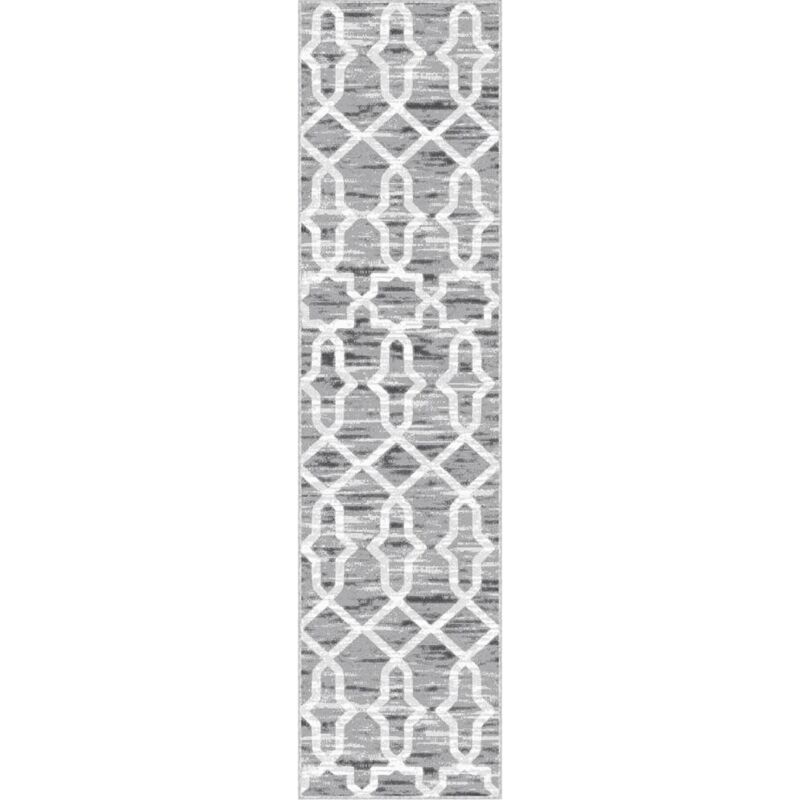

vidaXL Alfombra de pasillo lavable estampado poliéster 100x400 cm - Multicolor