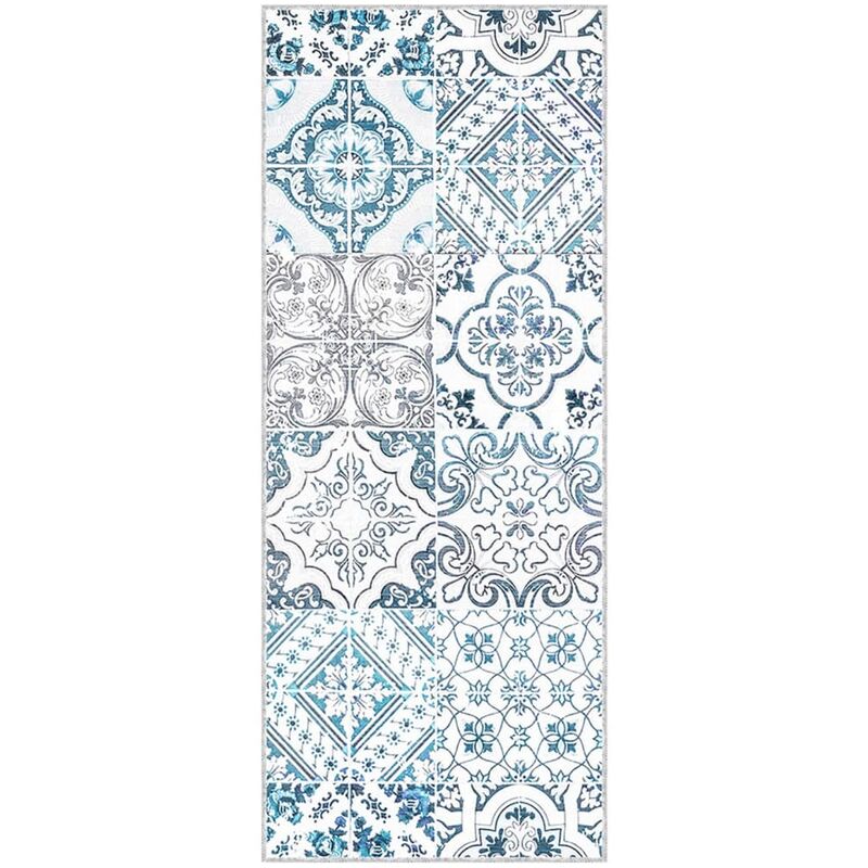 

Alfombra de pasillo lavable estampado poliéster 80x200 cm - Multicolor - Vidaxl