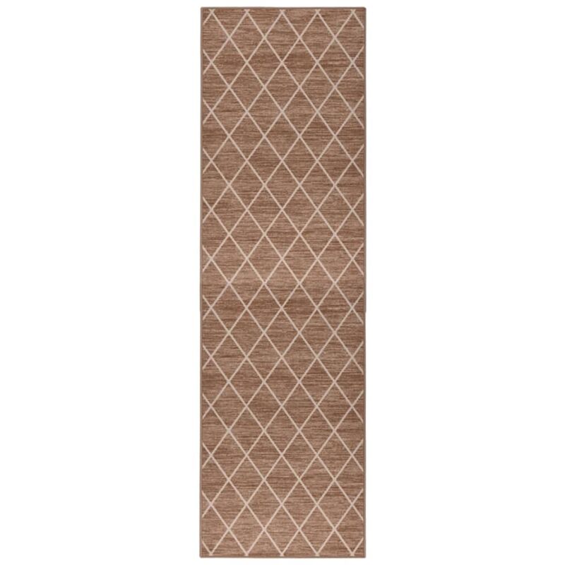 

Alfombra de pasillo marrón claro 80x350 cm - Negro - Vidaxl