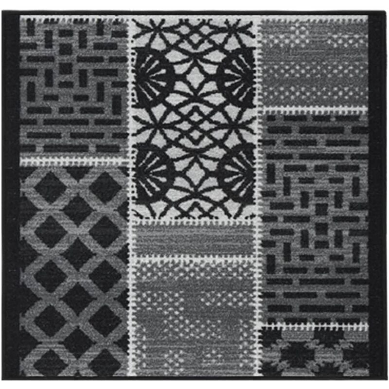 

Alfombra de pasillo negro 80x100 cm - Blanco - Vidaxl
