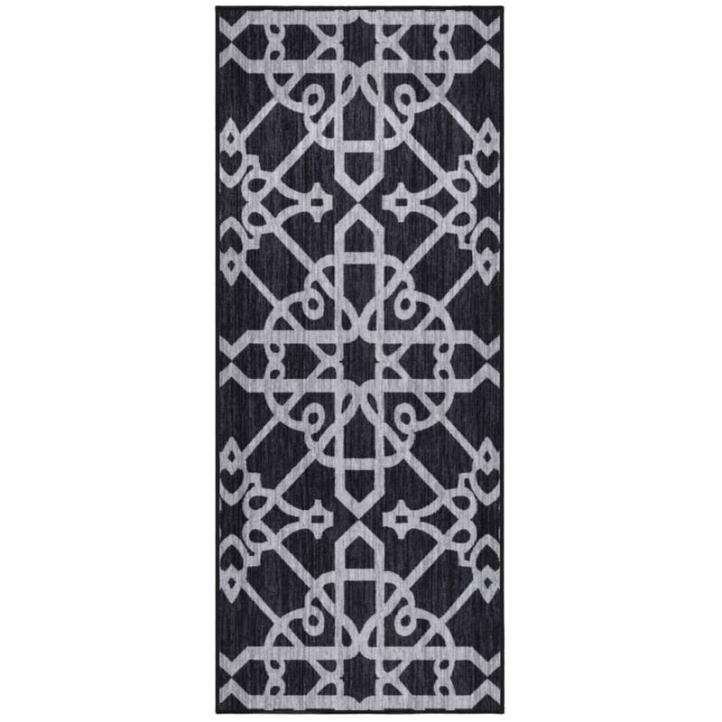 

Alfombra de pasillo negro 80x200 cm - Azul - Vidaxl