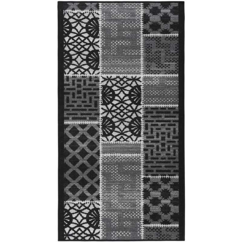 

vidaXL Alfombra de pasillo negro 80x200 cm - Rosa