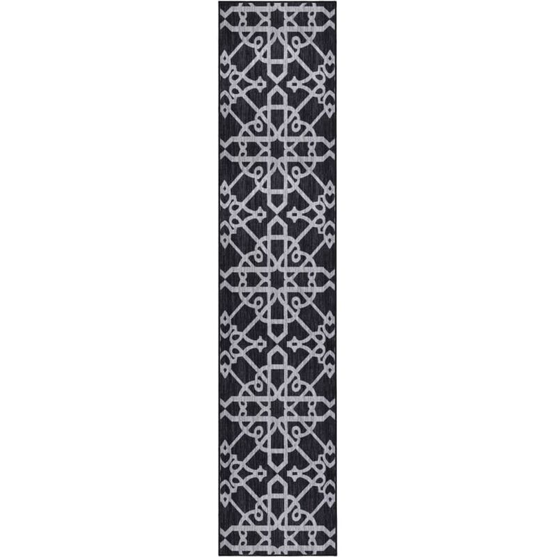 

Alfombra de pasillo negro 80x400 cm - Blanco - Vidaxl