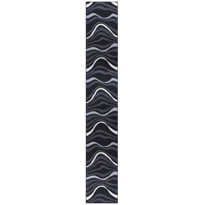 

vidaXL Alfombra de pasillo negro 80x600 cm