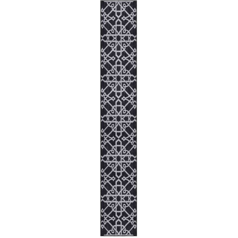 

vidaXL Alfombra de pasillo negro 80x600 cm - Blanco
