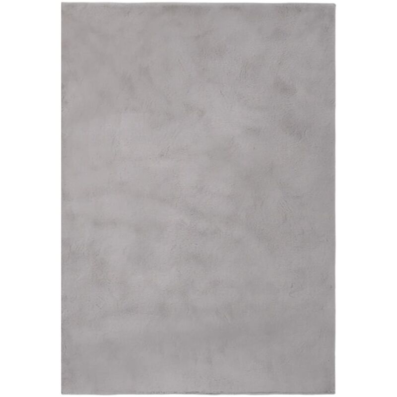 

vidaXL Alfombra de pelo sintético de conejo gris 200x300 cm - Gris