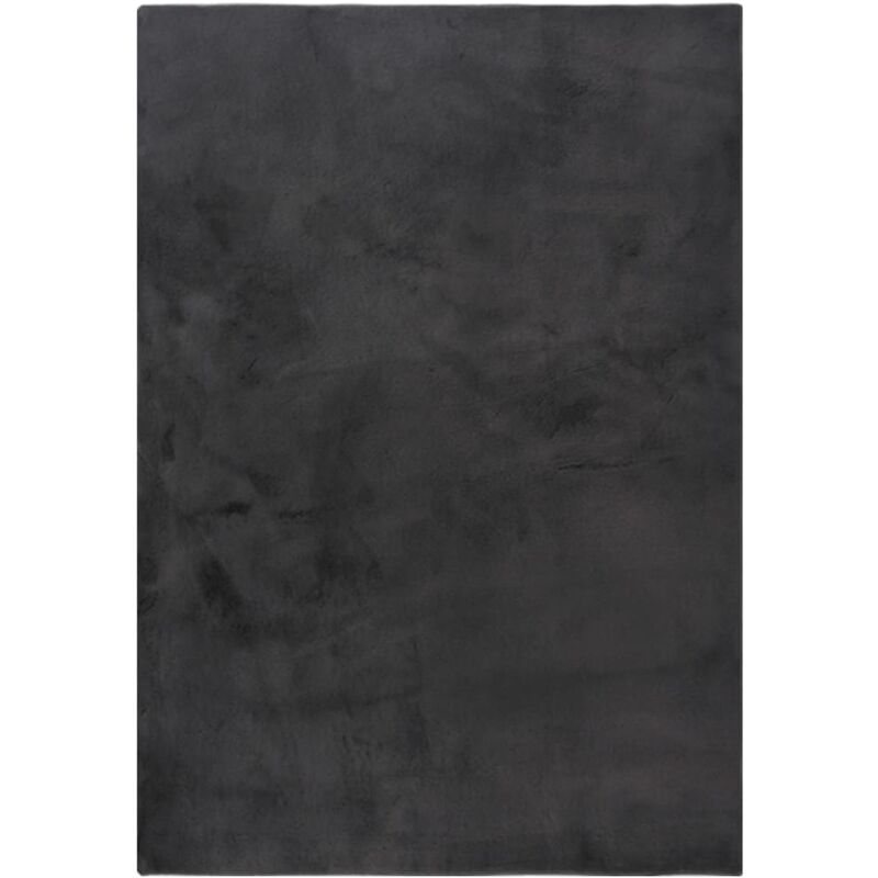 

vidaXL Alfombra de pelo sintético de conejo gris antracita 180x270 cm - Antracita