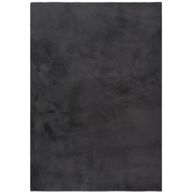 

vidaXL Alfombra de pelo sintético de conejo gris antracita 200x300 cm - Antracita