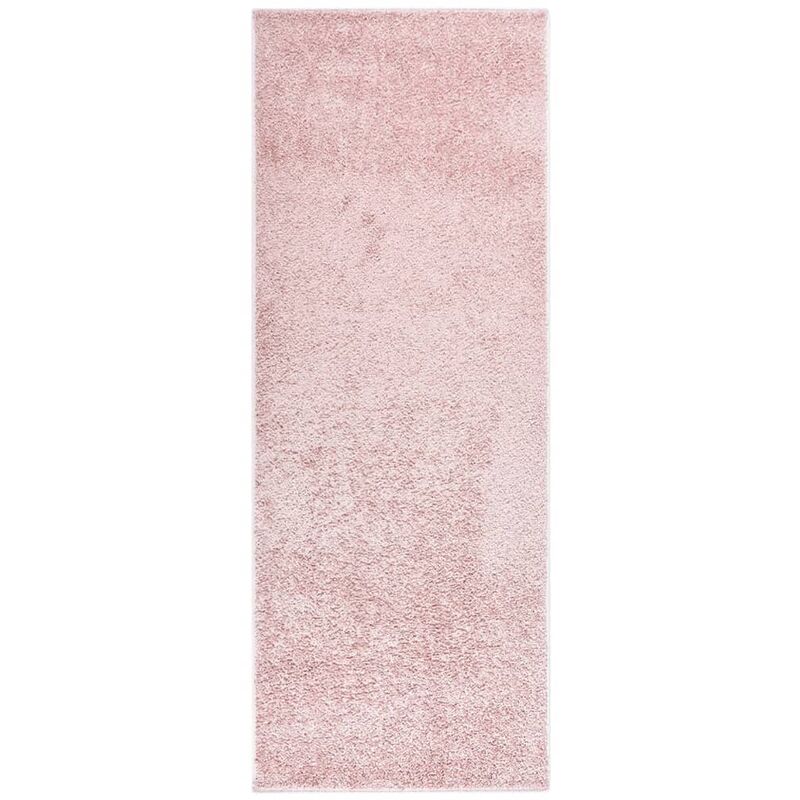 

Alfombra de pelo suave antideslizante rosa 67x180 cm - Rosa - Vidaxl