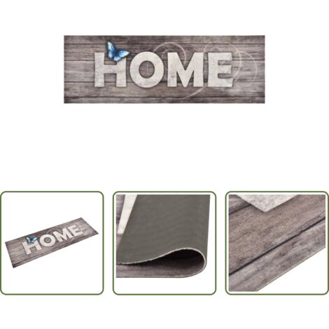 vidaXL Alfombra de suelo -  Alfombra de cocina lavable Home 45x150 cm