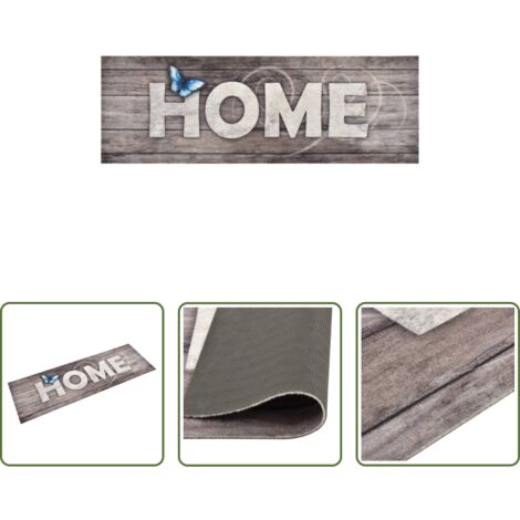vidaXL Alfombra de suelo -  Alfombra de cocina lavable Home 60x300 cm