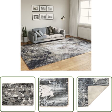 vidaXL Alfombra de terciopelo -  Alfombra lavable multicolor 190x300 cm