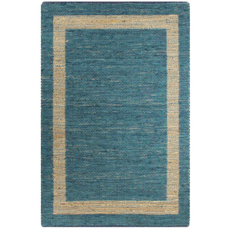 

vidaXL Alfombra hecha a mano de yute azul 120x180 cm - Azul