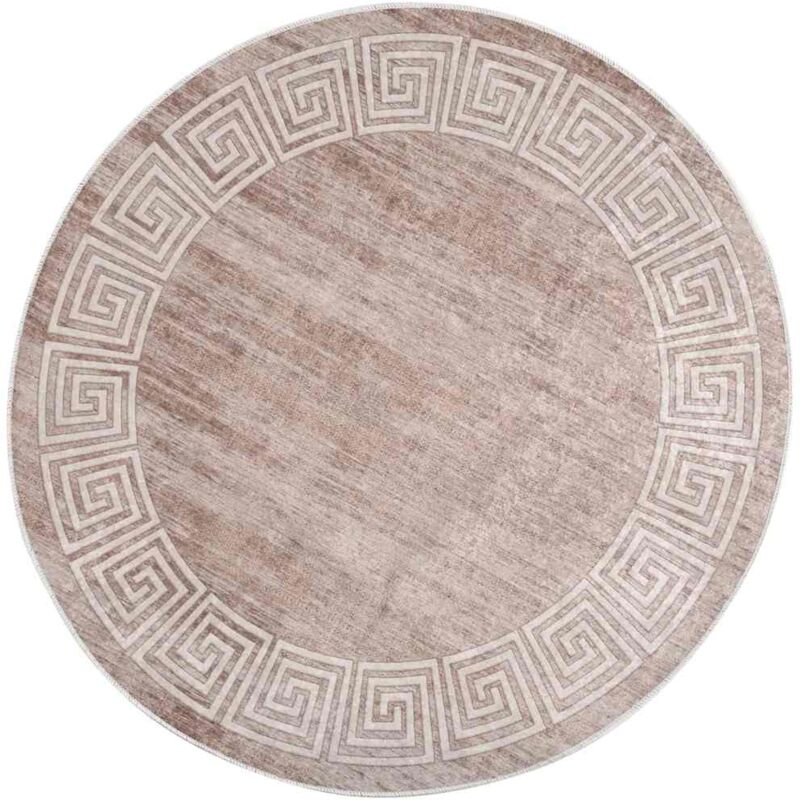 

Alfombra lavable antideslizante beige φ120 cm - Beige - Vidaxl
