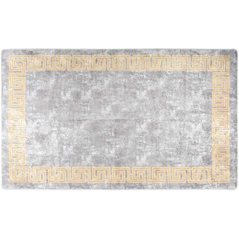

vidaXL Alfombra lavable antideslizante gris 120x180 cm - Gris