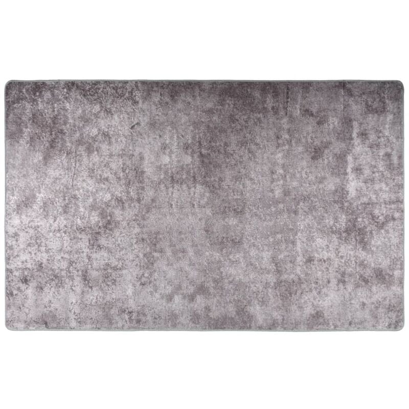 

vidaXL Alfombra lavable antideslizante gris 160x230 cm - Gris