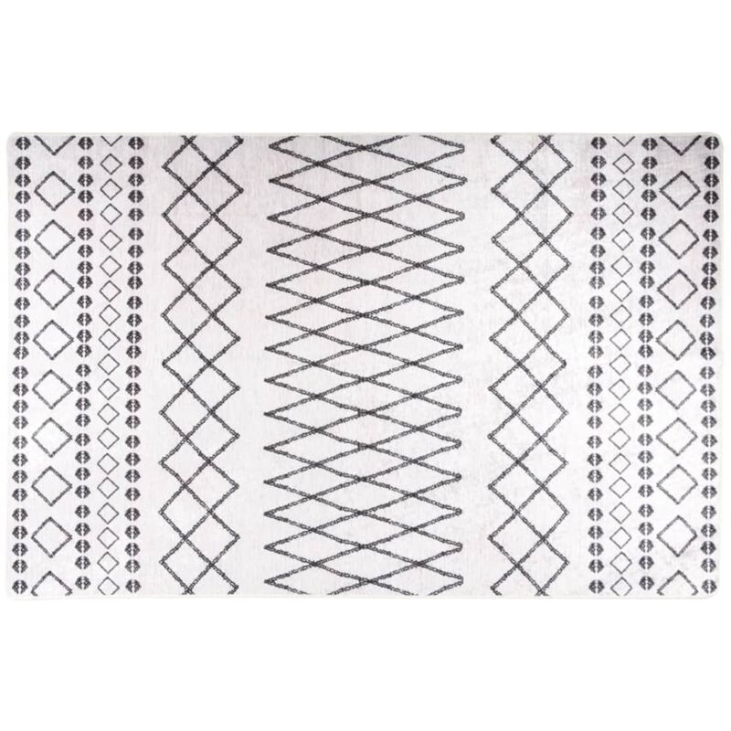 

Alfombra lavable antideslizante negro y blanco 160x230 cm - Multicolor - Vidaxl