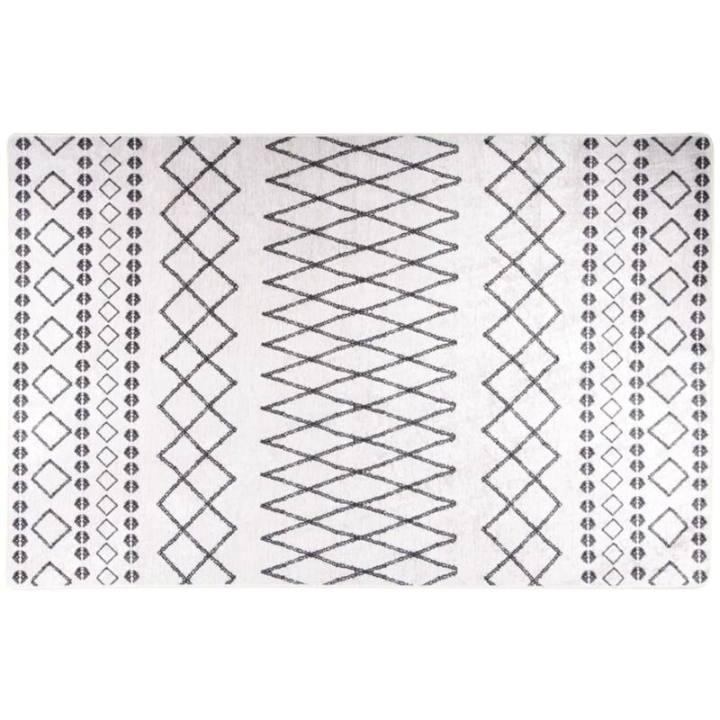 

Alfombra lavable antideslizante negro y blanco 80x150 cm - Multicolor - Vidaxl