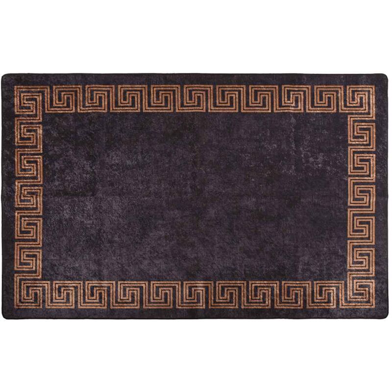

Alfombra lavable antideslizante negro y dorado 160x230 cm - Multicolor - Vidaxl
