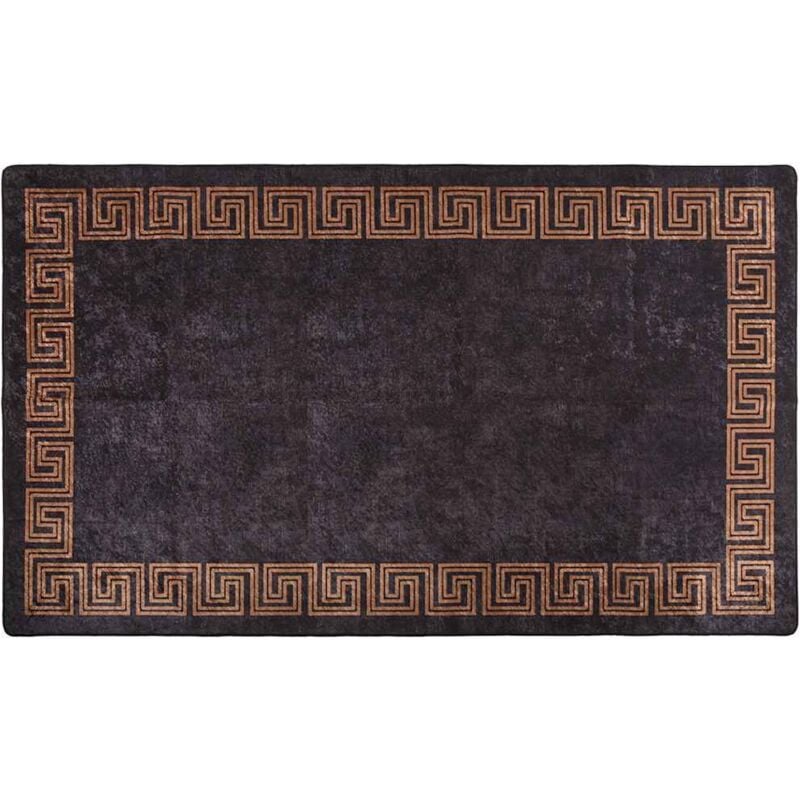 

Alfombra lavable antideslizante negro y dorado 190x300 cm - Multicolor - Vidaxl