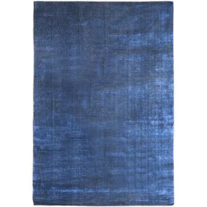 

Alfombra lavable plegable poliéster azul marino 180x270 cm - Azul - Vidaxl