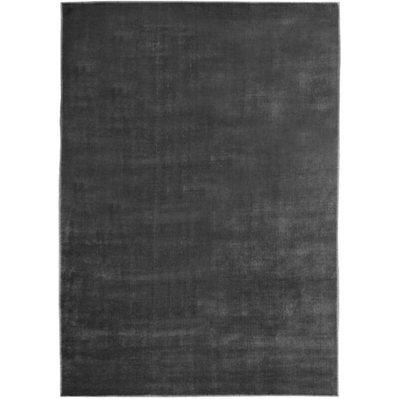 

vidaXL Alfombra lavable plegable poliéster gris antracita 140x200 cm - Antracita