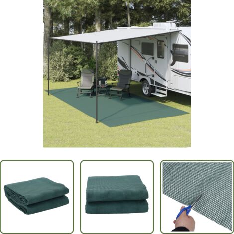 vidaXL Alfombra para carpa -  Alfombra de tienda de campaña verde 6x3 m